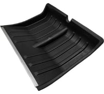 Лопата снеговая Лето №13 п/эт. черная, с оцинкованной накладкой, без черенка, d тулейки 32мм, 500х390мм 21731