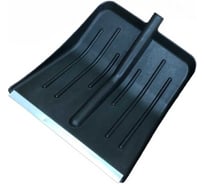 Лопата снеговая Лето Метель №3 п/эт. черная, с оцинкованной накладкой, без черенка, d тулейки 32мм, 410х400мм 24961