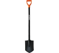 Лопата штыковая RABBITEX стальная 19х27см, L=115см, черенок сталь V-ручка strong metal, 700476