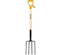 Вилы копальные стальные RABBITEX 19х28см, L=115см деревянный черенок, V-ручка, standard, 700492