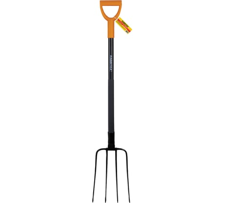 Вилы садовые стальные RABBITEX 22х30см, L=120см черенок сталь V-ручка, strong metal, 700490
