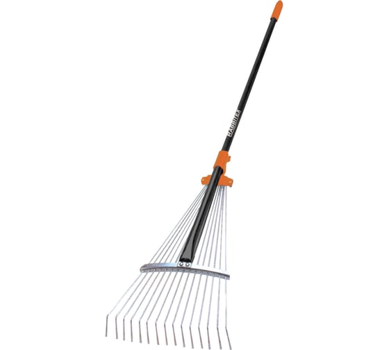 Грабли RABBITEX веерные 15 зубьев раздвижные, захват 20-60см, L=120-150см long handle, 700495 1