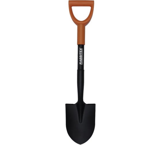Лопата авто RABBITEX туризм штыковая 15х20см, L=70см черенок сталь V-ручка strong metal 700483 1