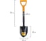 Лопата авто RABBITEX туризм штыковая 15х20см, L=70см черенок сталь V-ручка strong metal 700483 3