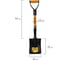 Лопата авто RABBITEX туризм совковая 16х20см, L=70см стекловолокно, V-ручка, fiberglass, 700485 8