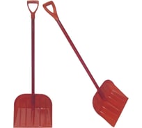 Лопата снеговая RUSСАД поликарбонат КУПЕЧЕСКАЯ стальной черенок пластиковая V-ручка 380x440x1400мм 11733