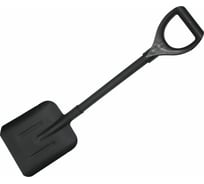 Лопата автомобильная совковая On Премиум с металлическим черенком и V-образной ручкой, черная п/о 24-02-044