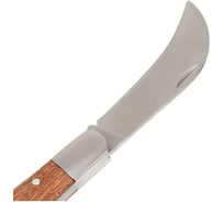 Нож садовый Grandy складной, изогнутый лезвие, 170 мм, рук дерев, 360491