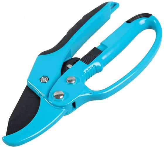 Секатор Grandy 200 мм, диаметр реза 20 мм, прямого реза, Luxe, с храповым механизмом, рукоять металл, резина 360484 1