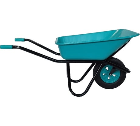 Садовая одноколесная тачка TeaM Премиум бирюза 110 л, 100 кг, пластиковый кузов ТС100ПБ