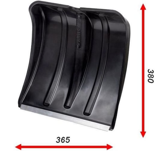 Снеговая лопата Green Boom Витязь, оцинкованная планка 380*365 тулейка д.32 мм Э-2113 1