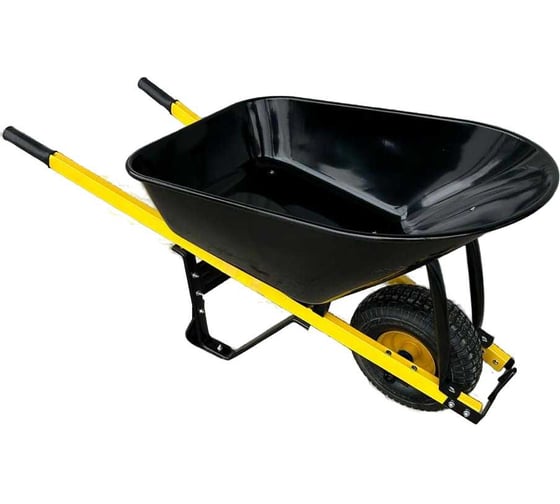 Тачка одноколесная GEVA TRADE GEVA MAXI черный кузов 140л квадратная труба, колесо 15x6.00-6 F20mm/90мм TS1K140BLACK/P 1