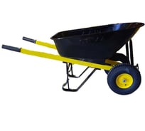 Тачка двухколесная GEVA TRADE GEVA MAXI черный кузов 140л квадратная труба, колесо 15x6.00-6 F20mm/90мм TS2K140BLACKGT