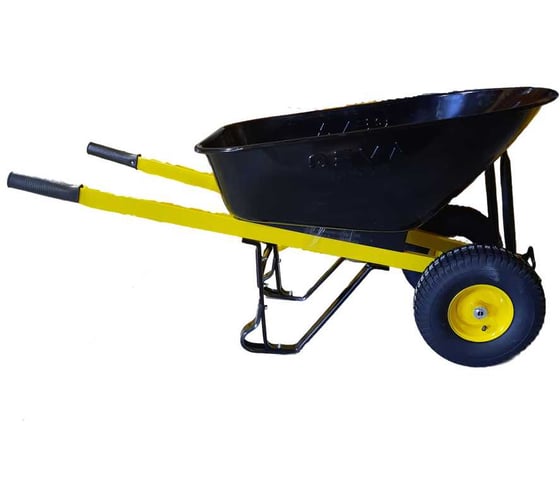 Тачка двухколесная GEVA TRADE GEVA MAXI черный кузов 140л квадратная труба, колесо 15x6.00-6 F20mm/90мм TS2K140BLACKGT 1