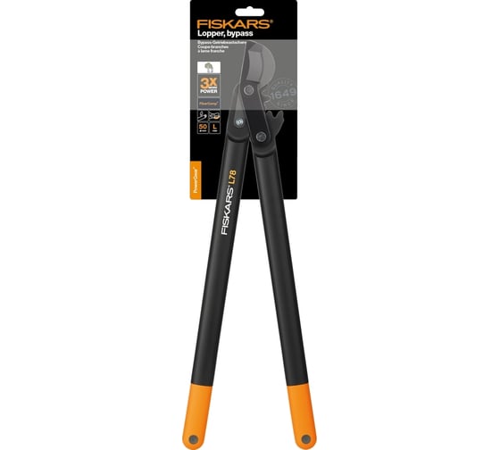 Большой плоскостной сучкорез с загнутыми лезвиями Fiskars (L) L78 1000584 (112590)