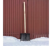 Лопата снеговая FunBox с оцинкованной планкой, с деревянным черенком и ручкой, комплект из 2-х штук FT9907