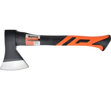 Кованый топор с фибергласовой двухкомпонентной ручкой ЕРМАК 600 г 662-428