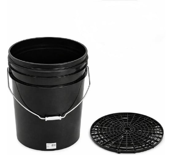 Ведро для мойки автомобиля с пескоотделителем ACG 20л, ЧЕРНОЕ 1030446