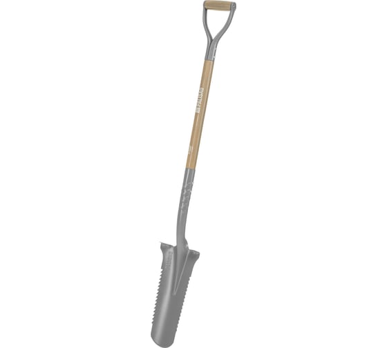 Лопата траншейная профессиональная PALISAD 100х360х1250 мм, с зубьями, ясень, EFP, LUXE 61351