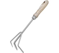 Рыхлитель трехзубый PALISAD 100х345 мм, стальной, рукоятка из ясеня, LUXE 62635