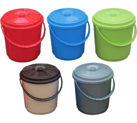 Пластиковое ведро с крышкой и ручкой Протэкт 14 л, 29.5 см ПВ-14