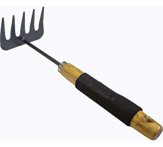 Грабли мини с деревянной рукояткой WMC TOOLS (5-зуб., L-300мм) WMC-TG2104020-Z(50016)