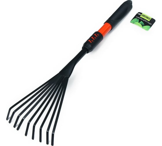 Веерные грабли с прорезиненной рукоятью Greengo 55 см 150772