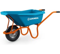 Тачка садовая Grinda GP-21, ударопрочный пластиковый кузов, 110 л, 180 кг, одноколесная, пневматическое колесо, PROLine 422408