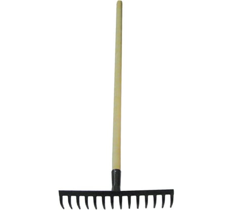 Сварные грабли РемоКолор с витым зубом, 14-зубые, нержавейка, с черенком 1200 мм, 66-1-001
