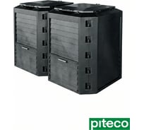 Компостер Piteco Module с крышкой 1500 чёрный K11152