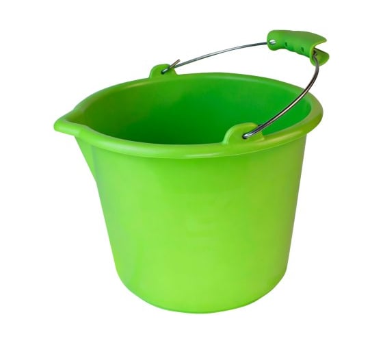 Ведро хозяйственное DECOR 10 л, зелен. (15шт/уп) УУ0016112