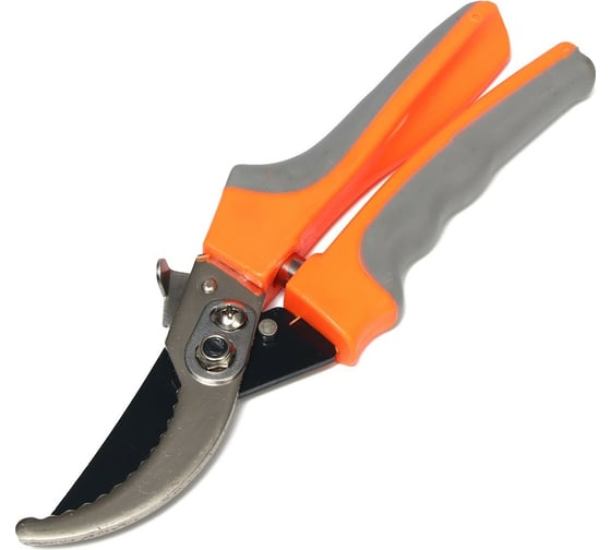 Секатор Greengo 9", 23 см, рукоять оражнжево-серый пластик 3028464 1