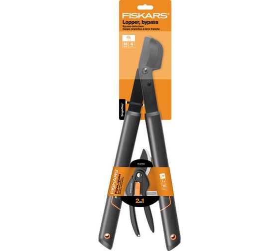 Сучкорез Fiskars L28 SingleStep 112160 и Секатор плоскостной P26 Single Step 1000567 Set 1057760 ЦИ-1543466925