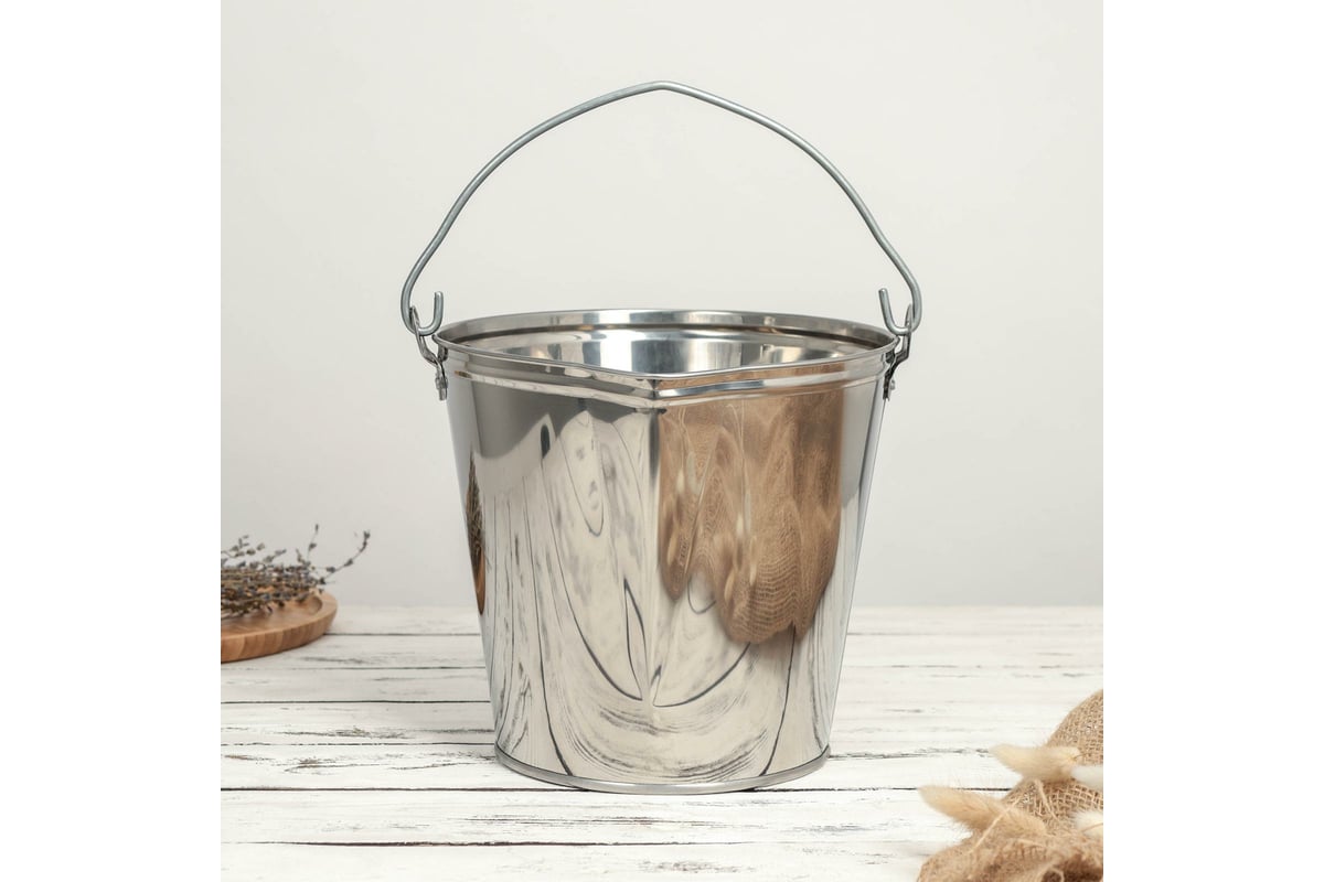 Подойник СИМАЛЕНД 7 л, нержавеющая сталь 1105538 - выгодная цена ...