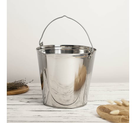 Подойник СИМАЛЕНД 12 л, нержавеющая сталь 1105539