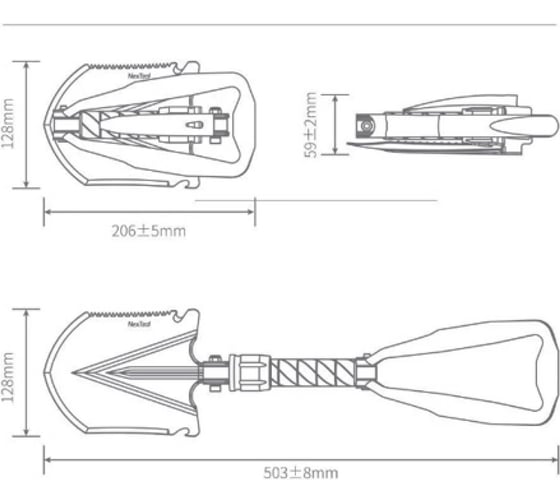 Многофункциональная складная лопата HUOHOU NEXTool Folding Shovel NE20033