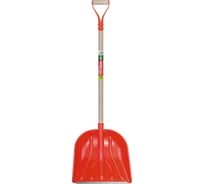 Снеговая лопата с металлической ручкой Центроинструмент БЦМ красная 1726-Ч