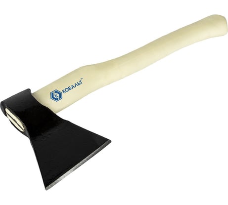 Столярный кованый топор КОБАЛЬТ МАСТЕР 600 г, деревянное топорище, прямое лезвие 906-678