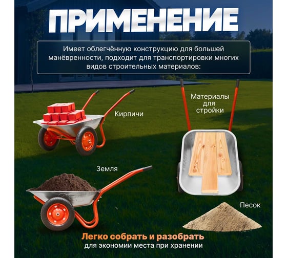 Садовая тачка ECO WB153-2