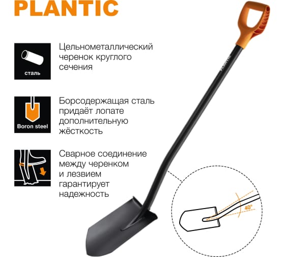 Штыковая лопата Plantic Terra 11005-01 6