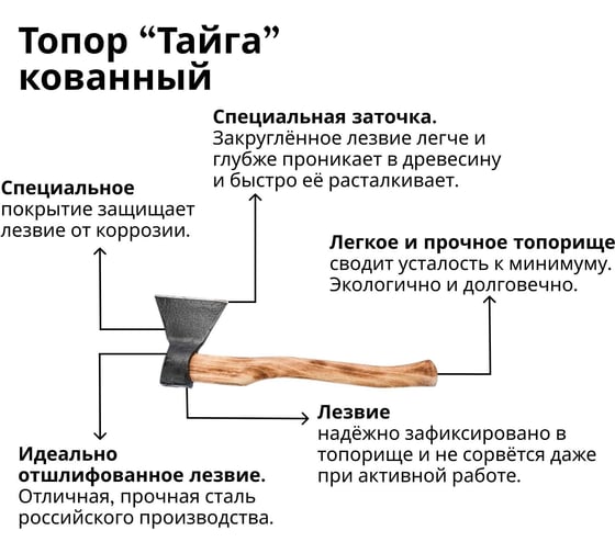 Кованый топор Агростройлидер Тайга 1.4 кг А2 Т27