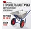 Строительная, двухколесная тачка Variant ПРОМО 110 л, 2 колеса 3.25/3.00-8, корыто 0.7 мм. 12110Пм 3