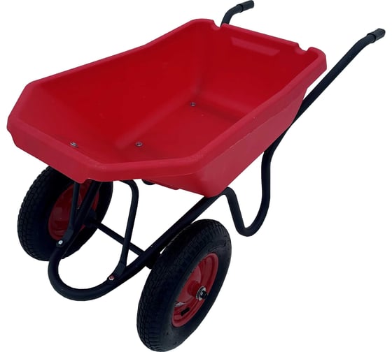 Строительная, двухколесная тачка Variant с ЦВЕТНЫМ ПЛАСТИКОВЫМ корытом, 2 колеса 4.80/4.00-8, 120 л. 12120ЗПК 11120ЗПК