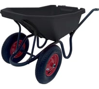 Строительная, двухколесная тачка Variant с ЧЕРНЫМ ПЛАСТИКОВЫМ корытом, 2 колеса 4.80/4.00-8, 120 л. 12120ЧПК
