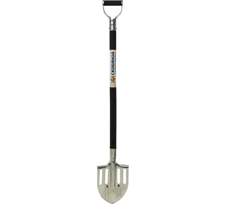 Облегченная штыковая лопата с металлической ручкой СКОБЯНОЙ нержавеющая сталь 009174
