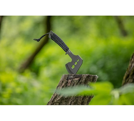 Кемпинговый цельнометаллический топор Tools NEO рукоятка из паракорда, чехол 63-118