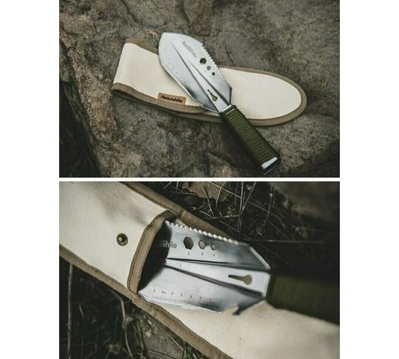 Многофункциональная ручная лопата Naturehike NH20GJ001 серебряная 6927595744666