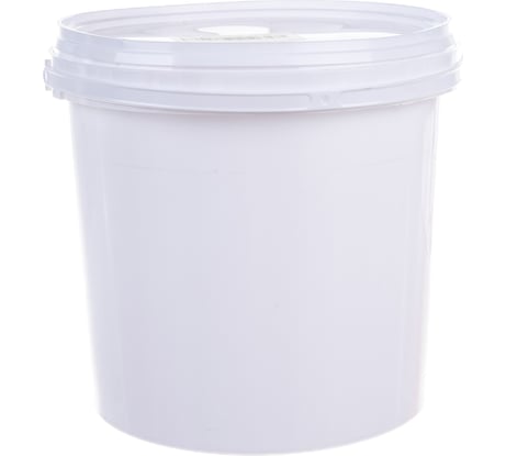Ведро Тара.ру полипропилен, 3.3 л, круглое, с белой крышкой, белое 26382