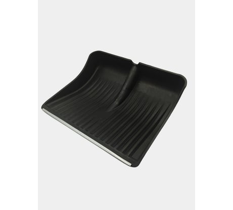 Снеговая пластиковая лопата ЛЕТО 515x410 мм, оцинкованная планка, черная №3 без черенка 6048