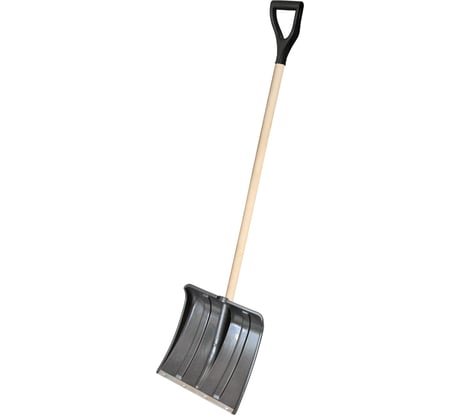 Снеговая пластмассовая лопата Комплект-Агро ВЬЮГА № 3 с черенком и V-образной ручкой KA8246